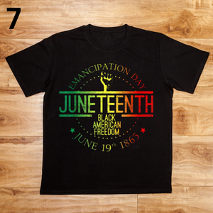 Emancipation Day Juneteenth (7) short sleeve, black, cotton crew neck, unisex